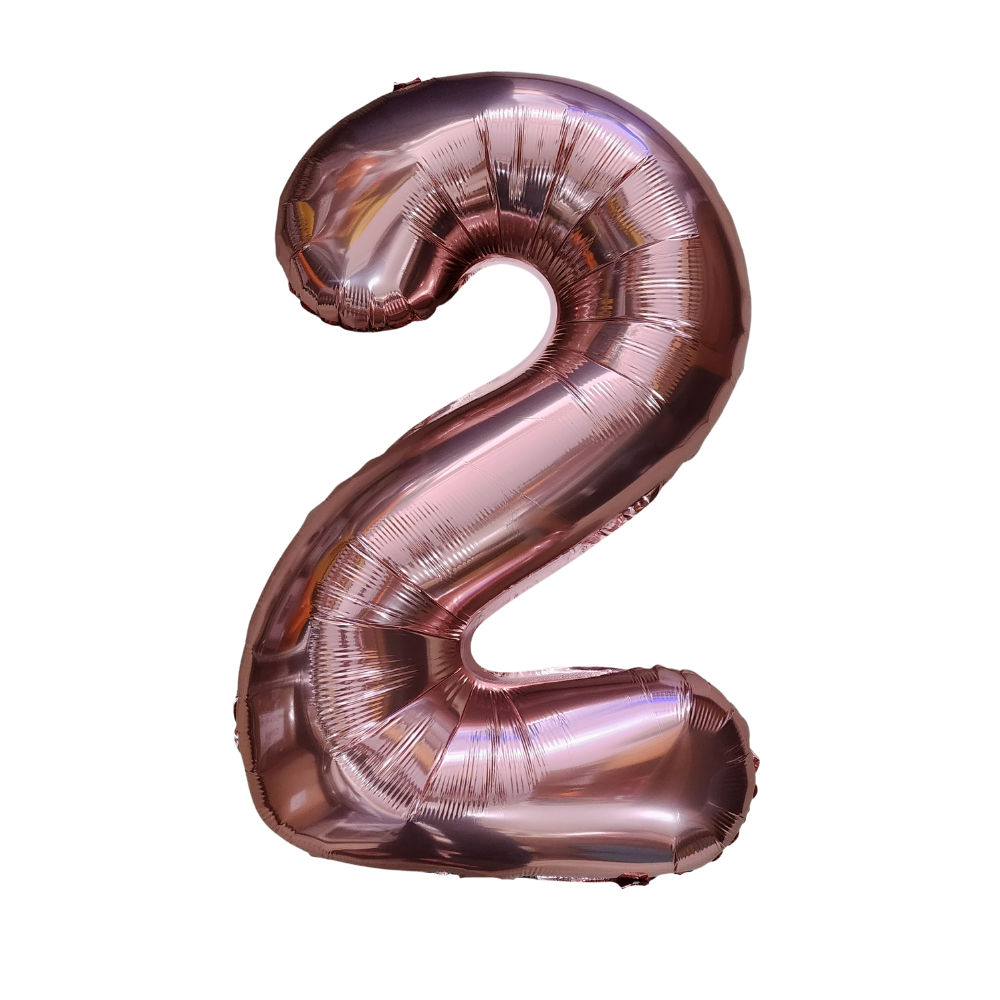 Rose Gold Number Balloon - 32 Inch