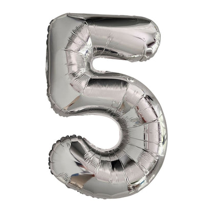 Silver Number Balloon - 32 Inch