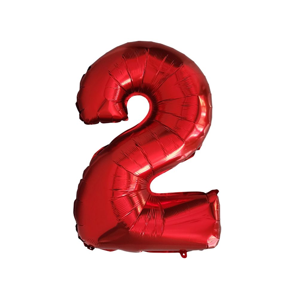 Red Number Balloon - 32 Inch