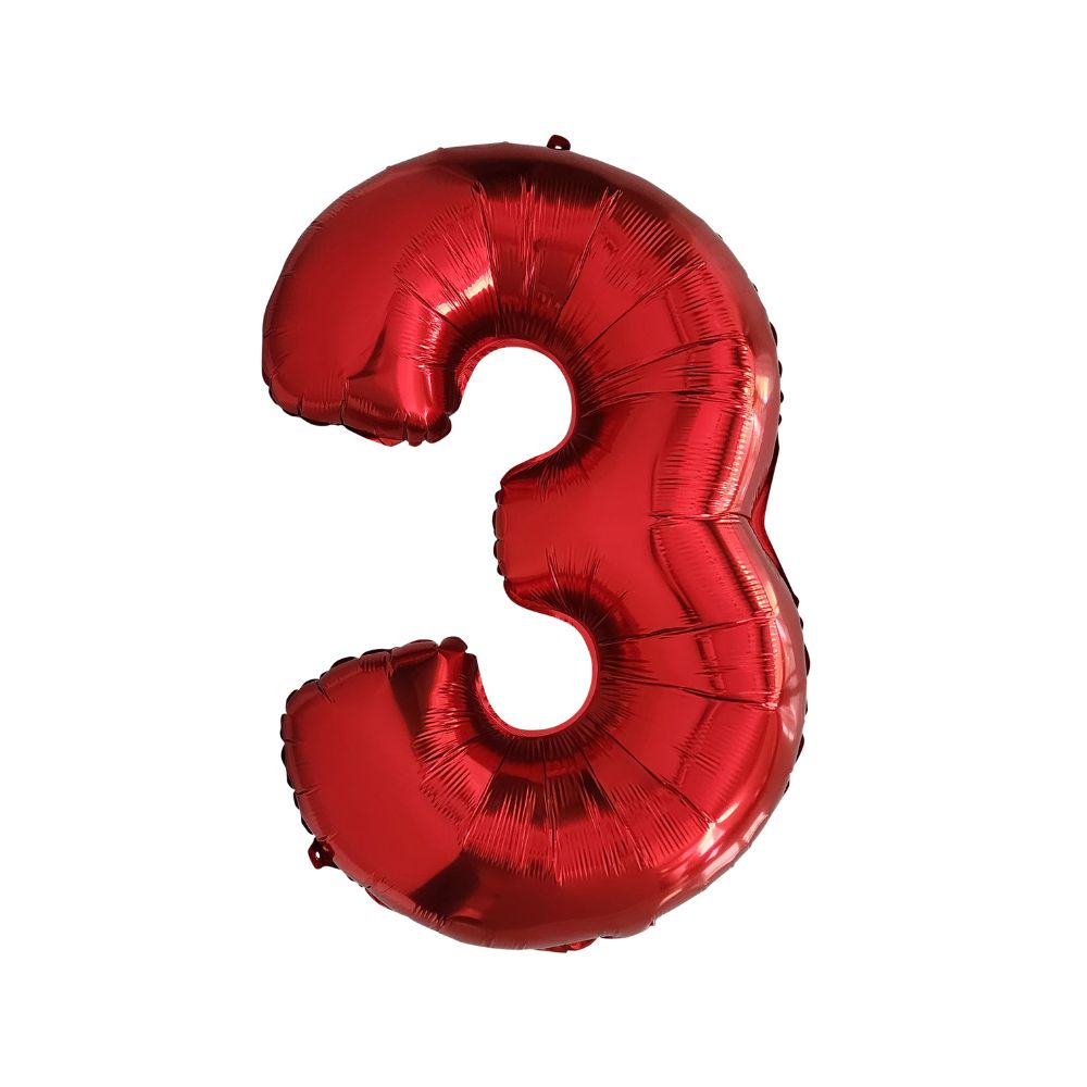 Red Number Balloon - 32 Inch