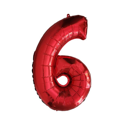 Red Number Balloon - 32 Inch