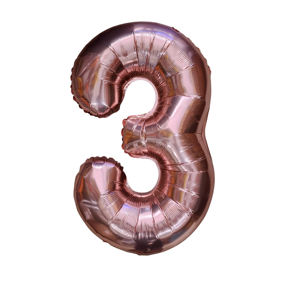 Rose Gold Number Balloon - 32 Inch