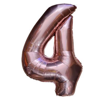 Rose Gold Number Balloon - 32 Inch