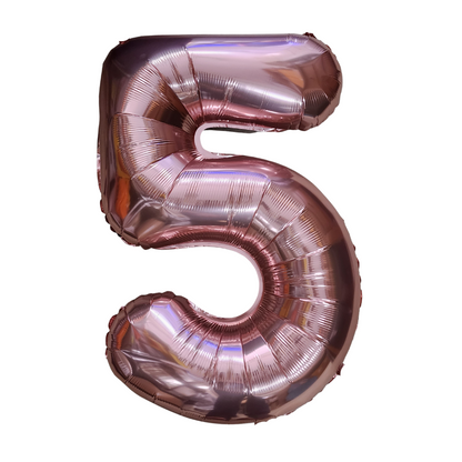 Rose Gold Number Balloon - 32 Inch