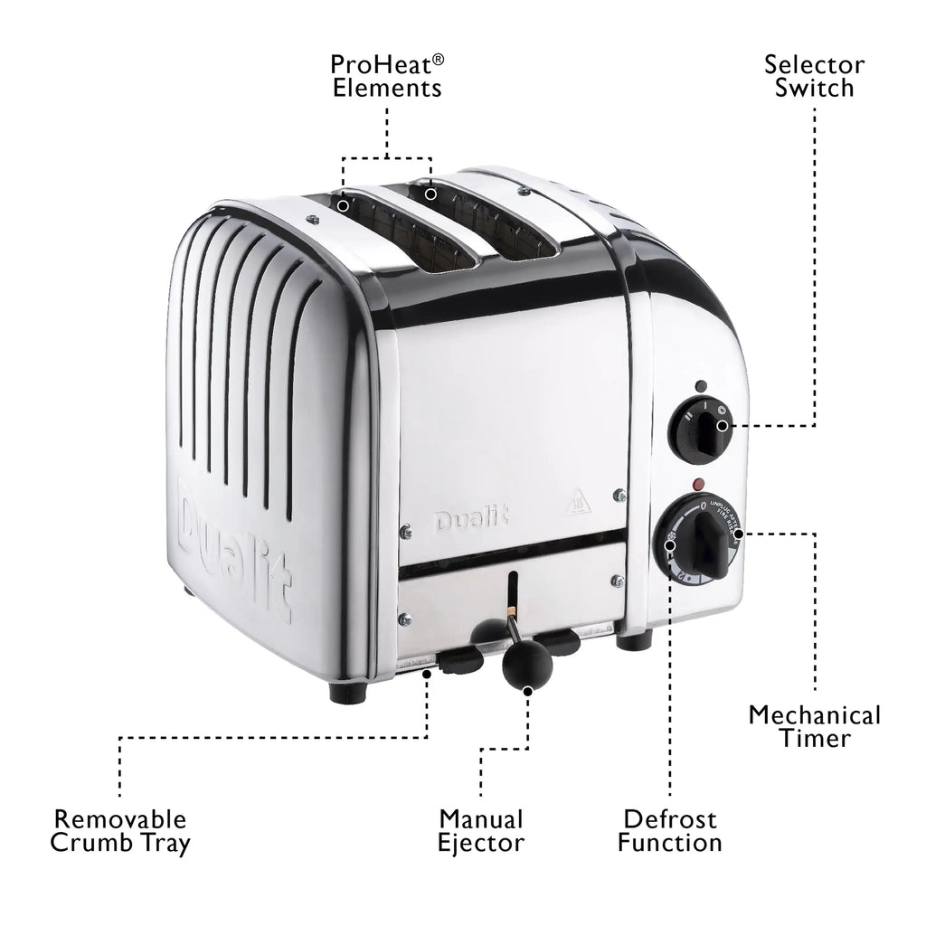 Dualit 2 Slice NewGen Toaster in Chrome (27150)