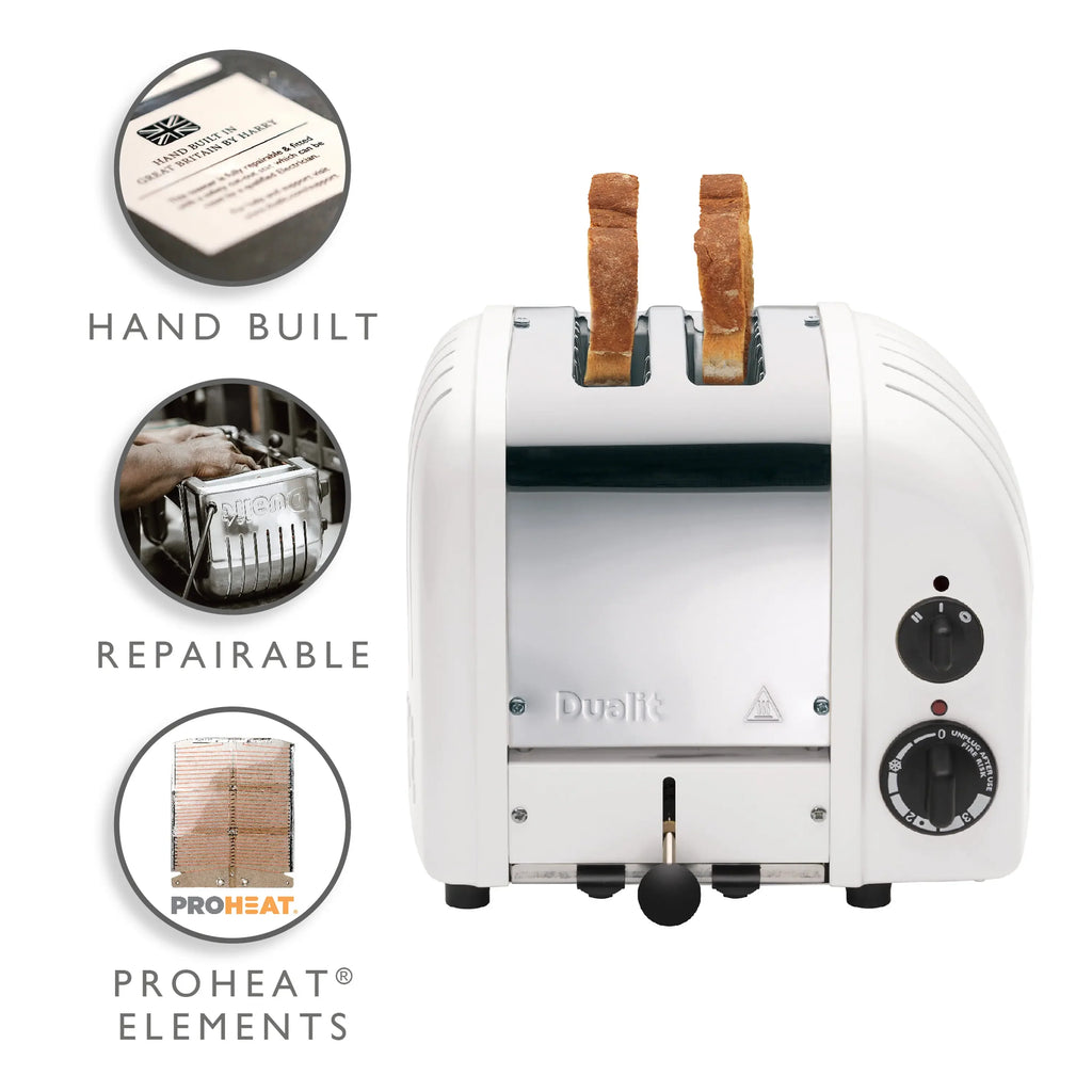 Dualit 2 Slice NewGen Toaster in White (27153)