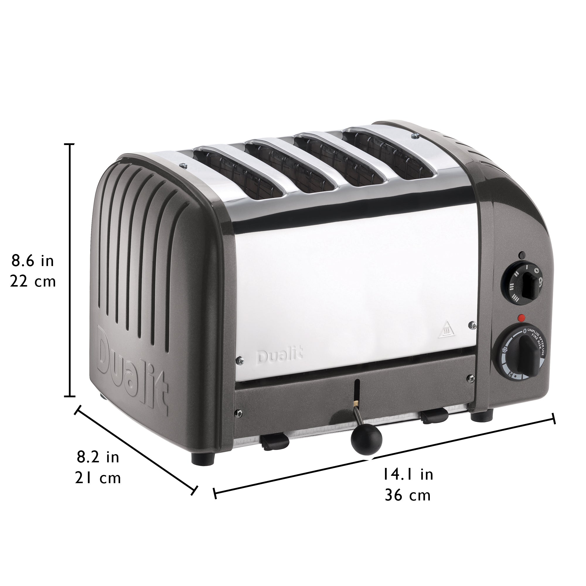 Dualit 4 Slice NewGen Toaster in Metallic Charcoal (47154)