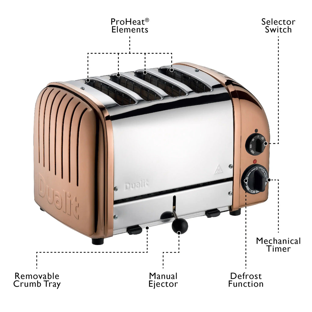 Dualit 4 Slice NewGen Toaster in Copper (47440)