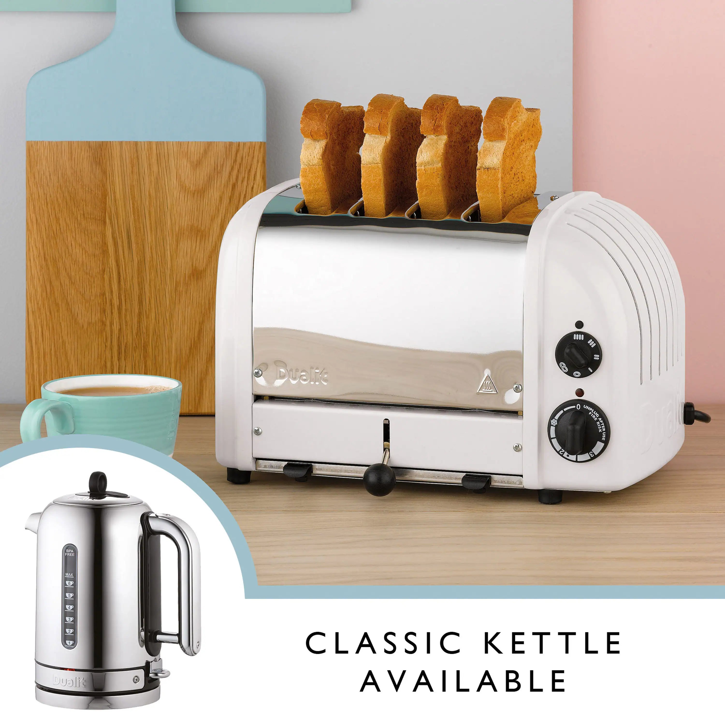 Dualit 4 Slice NewGen Toaster in White (47153)