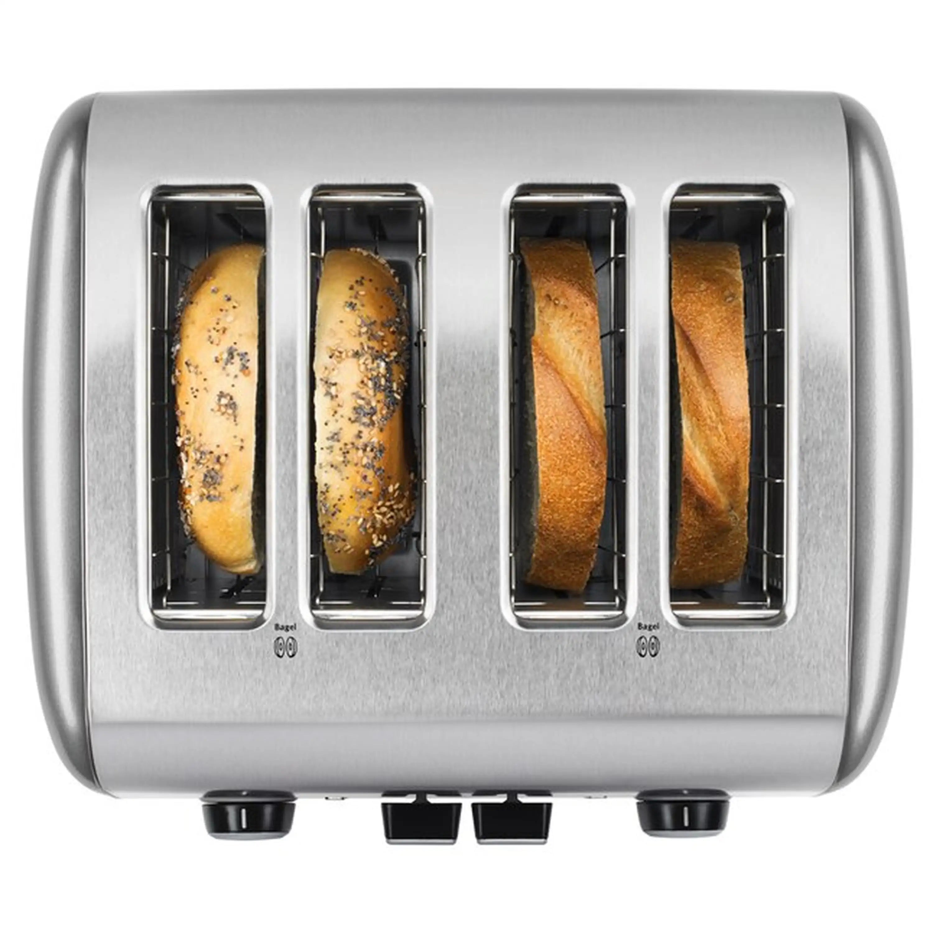 KitchenAid 4 Slice Toaster with Manual Lift Lever in Contour Silver (KMT4115CU)