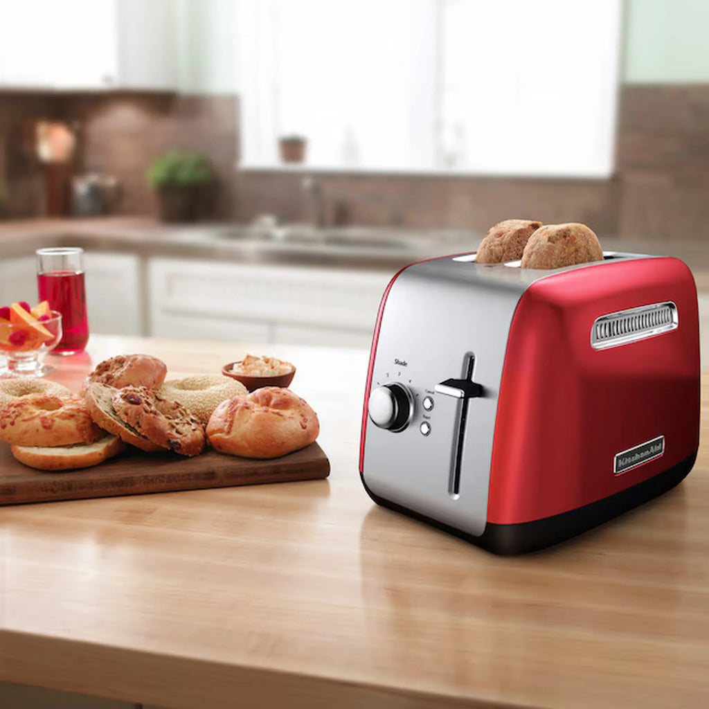 KitchenAid 2 Slice Toaster Toast with Manual Lift Lever in Empire Red (KMT2115ER)