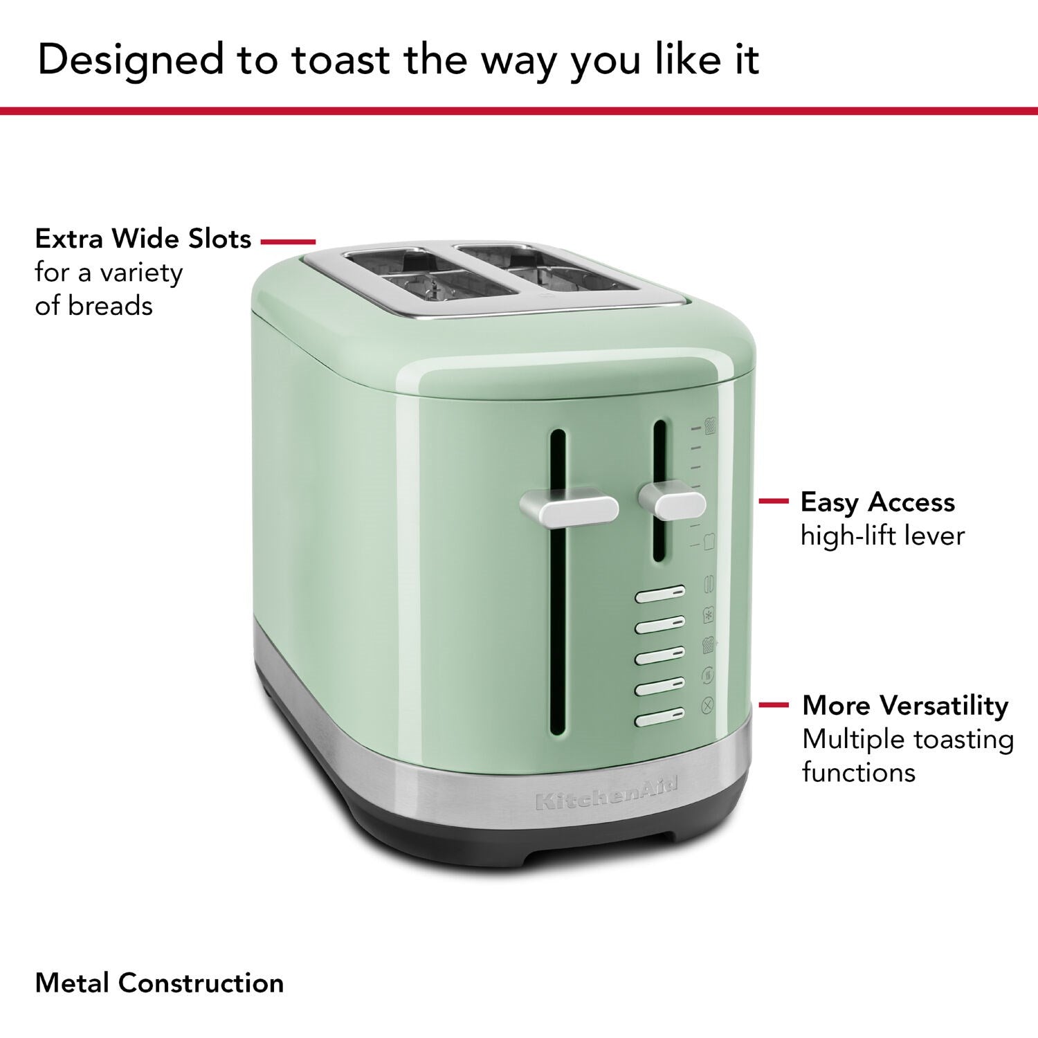KitchenAid 2-Slice Toaster in Pistacchio (KMT2109PT)