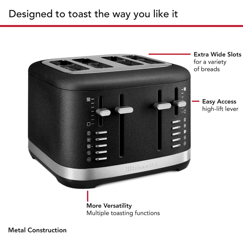 KitchenAid 4 Slice Toaster in Cast Iron Black (KMT4109BK)