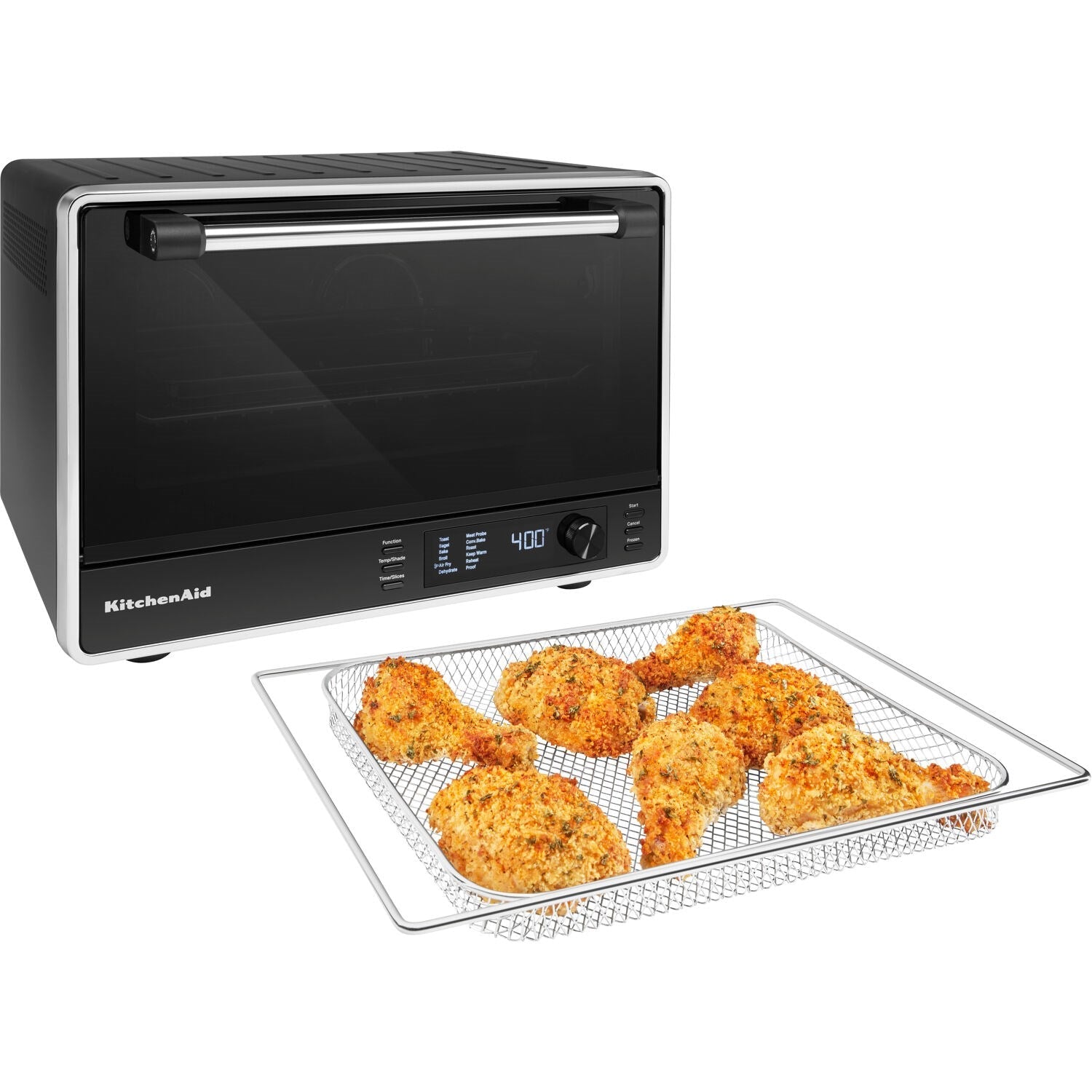 KitchenAid Dual Convection Countertop Oven with Air Fry & Temperature Probe in Black Matte (KCO224BM)