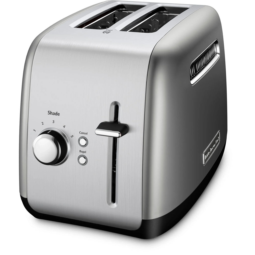 KitchenAid 2 Slice Toaster Toast with Manual Lift Lever in Contour Silver (KMT2115CU)