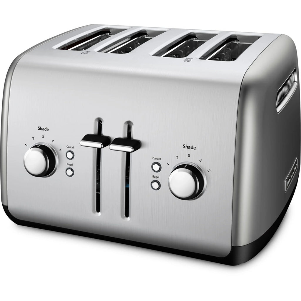 KitchenAid 4 Slice Toaster with Manual Lift Lever in Contour Silver (KMT4115CU)